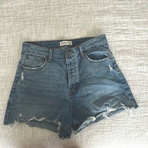 Women’s high rise denim cutoffs size 12